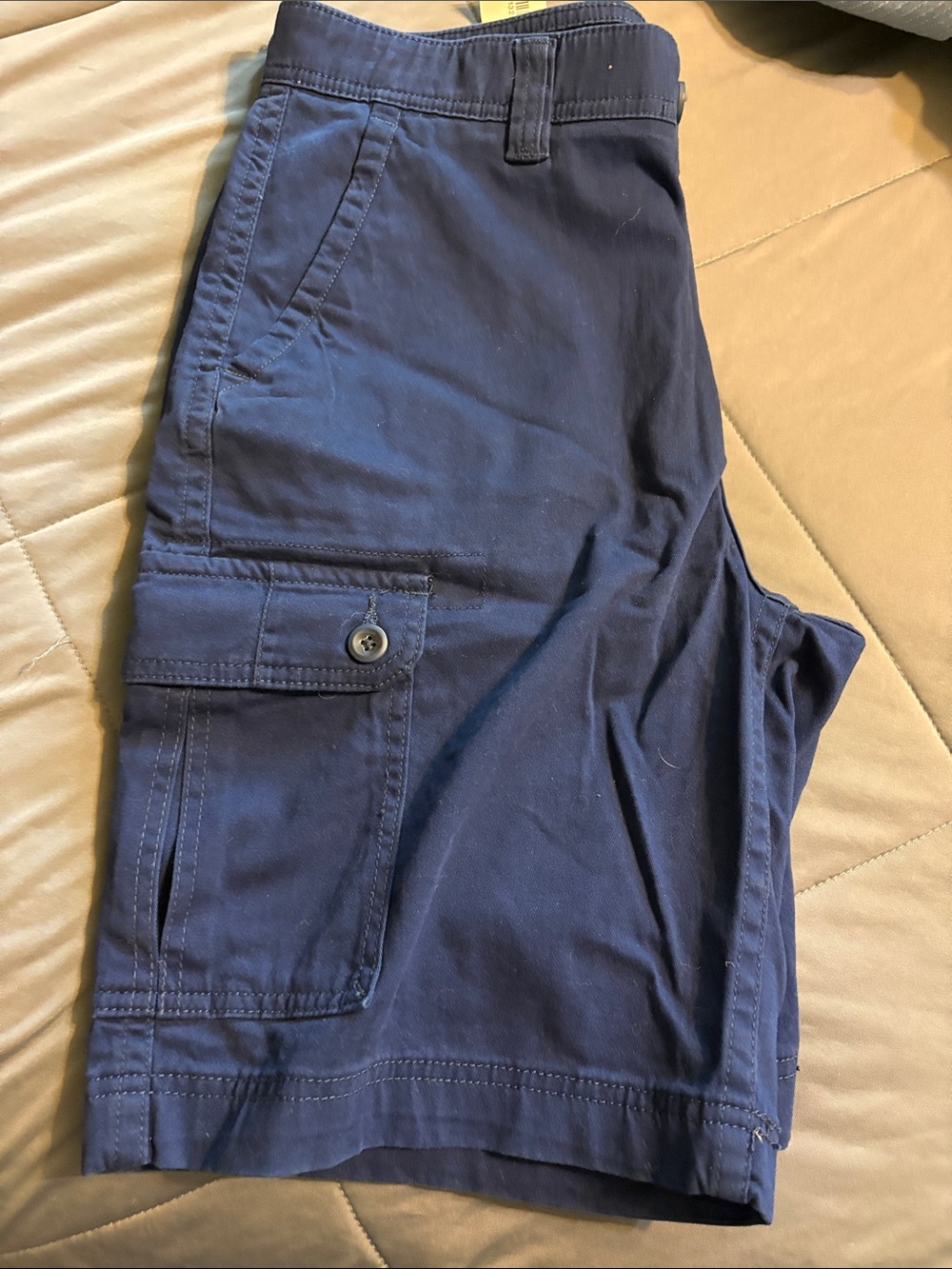 St. John's Bay Navy Cargo Shorts with Button Flap Pocket